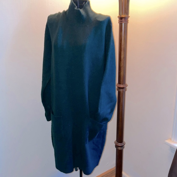 $ ⬇️Tunic Length Sweater or Dress in Delicious Classic Christmasy 🎄 Dark Green - Picture 1 of 8